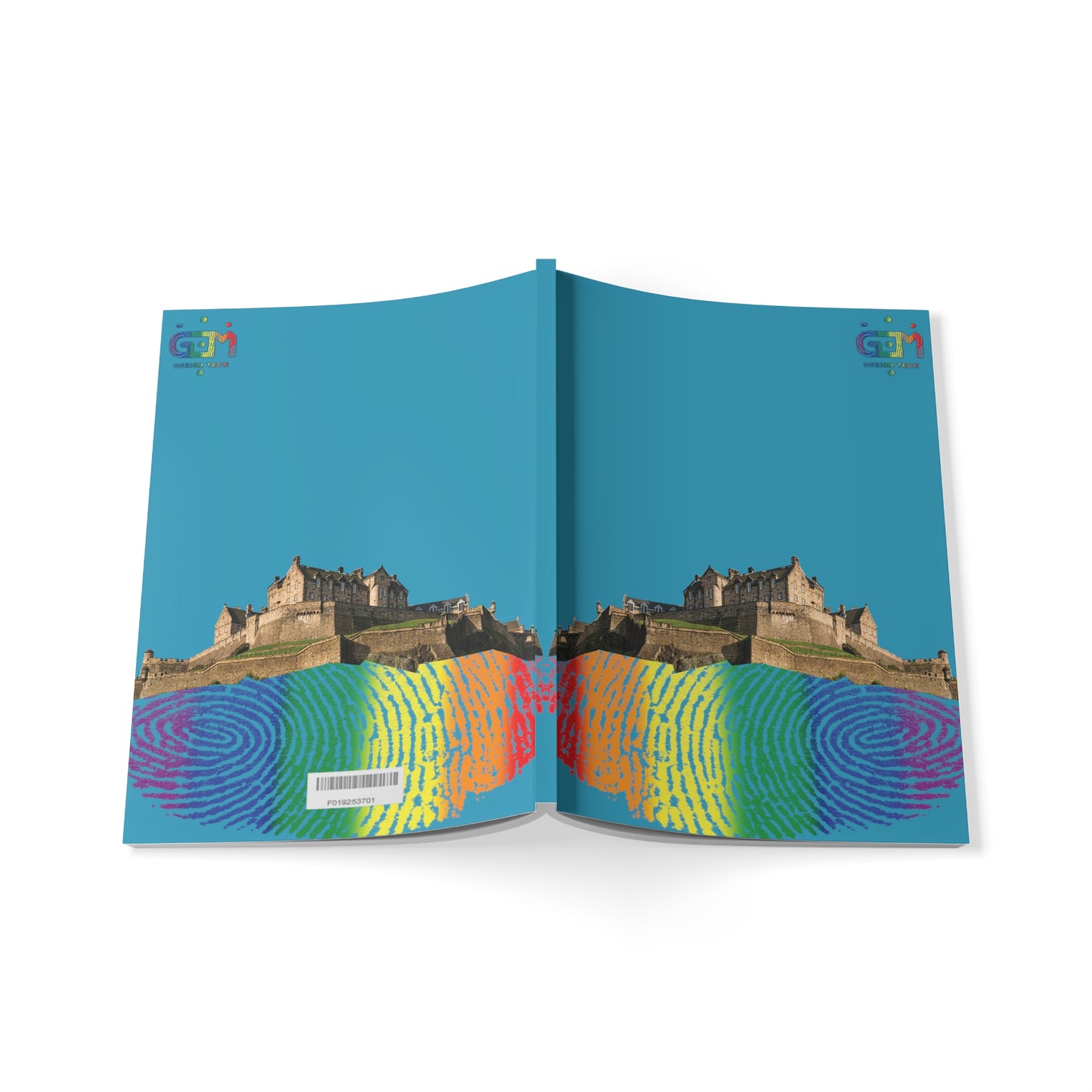 Edinburgh Castle Pride Fingerprint Rockface Softcover Notebook, A5