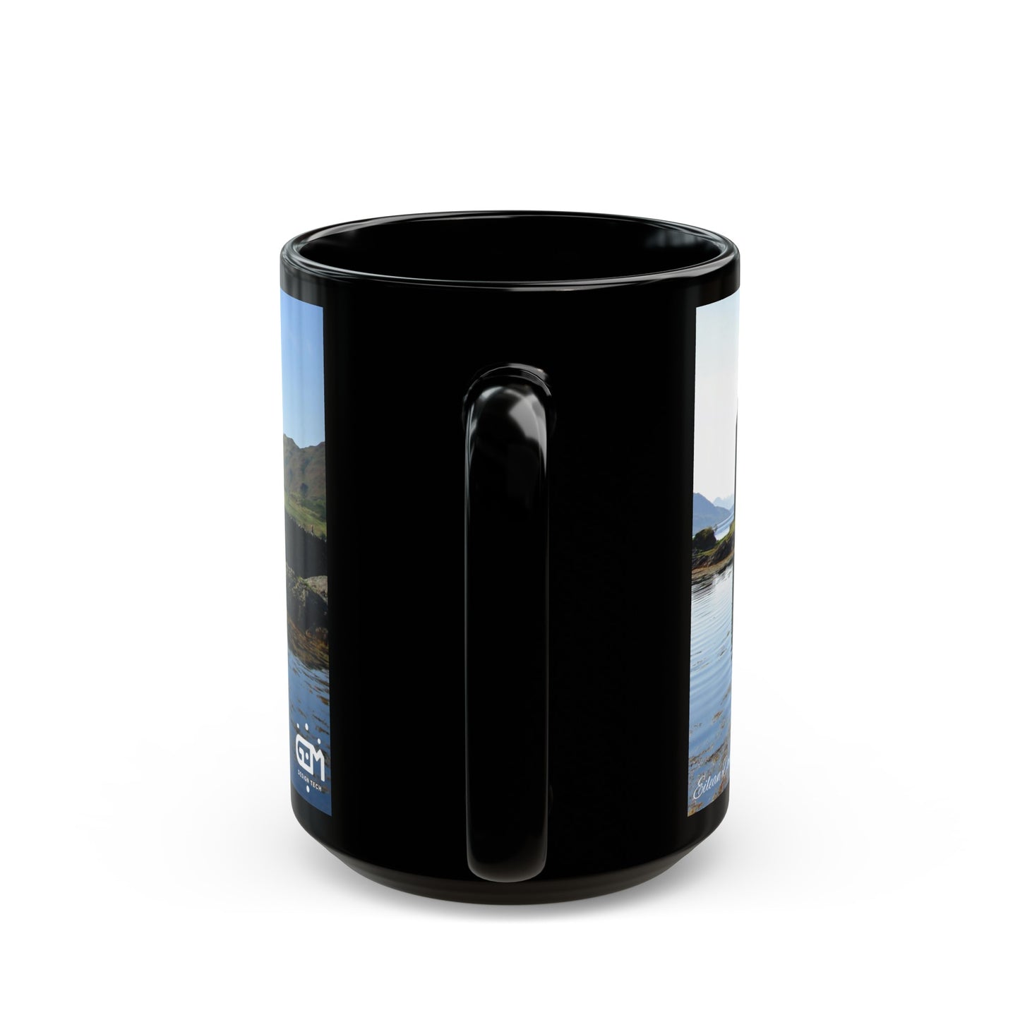 Eilean Donan Castle Photo Mug, Coffee Cup, Tea Cup, Scottish Art, Scottish Landmarks, Scottish Nature, Black