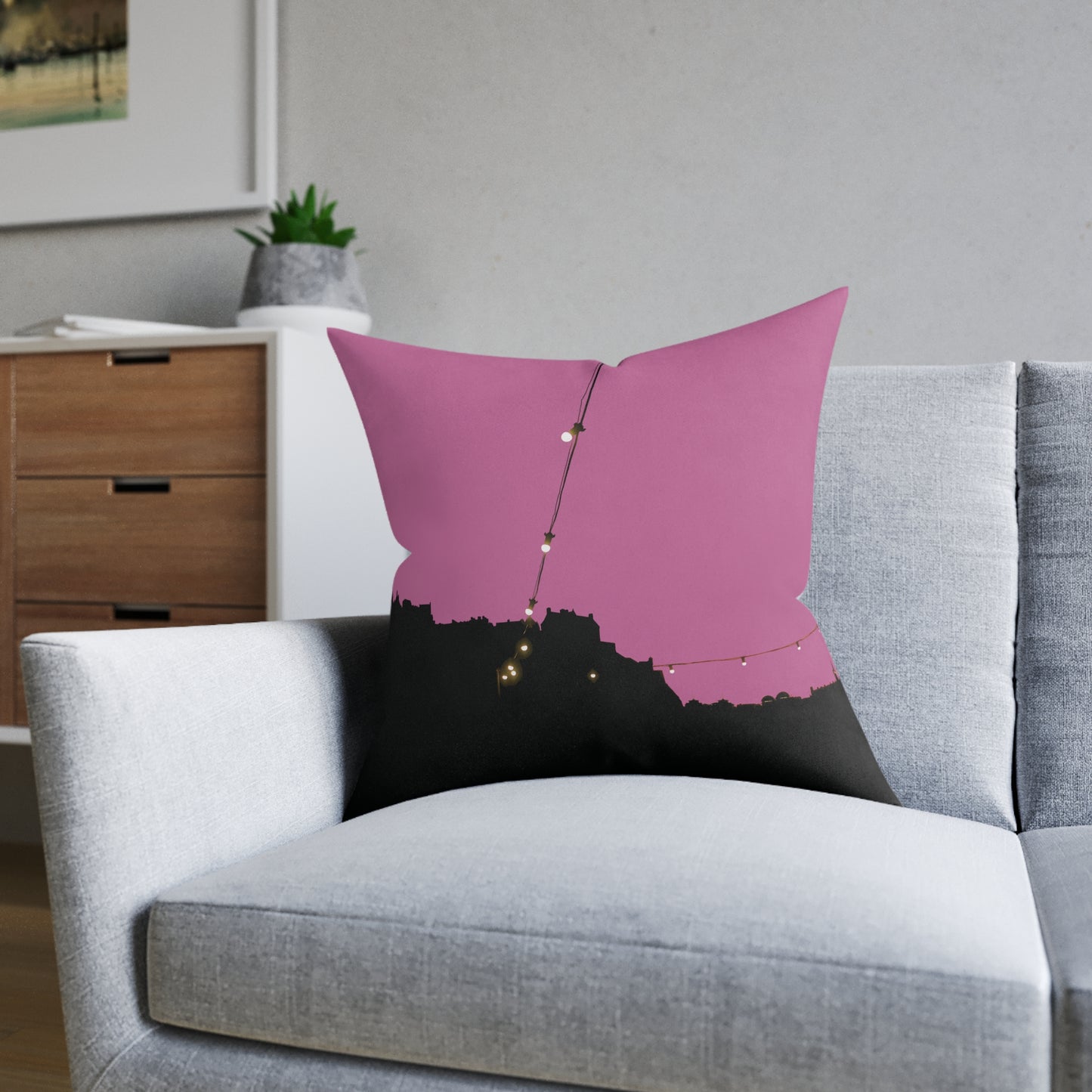 Coussins carrés Scotland Art Silhouette : différentes tailles