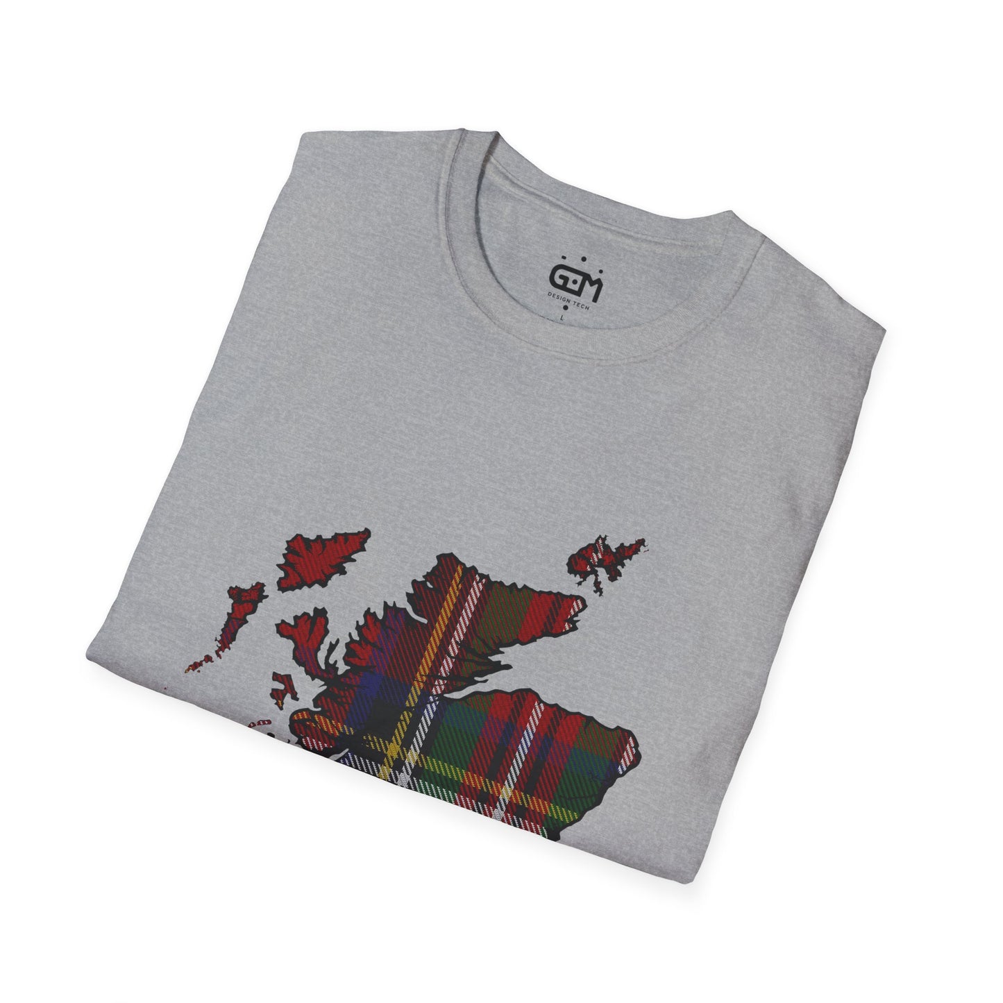 Scotland Tartan Map Softstyle Unisex T-Shirt - Stewart Royal Tartan Tee