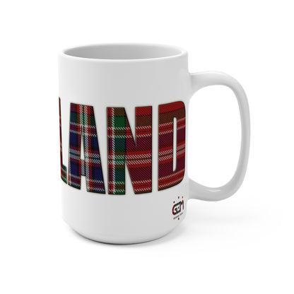 Scotland Lettering Tartan Mug 15oz, MacFarlane Tartan