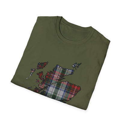 Tartan Ecosse Carte Softstyle T-Shirt Unisexe - Stewart Tartan Tee 