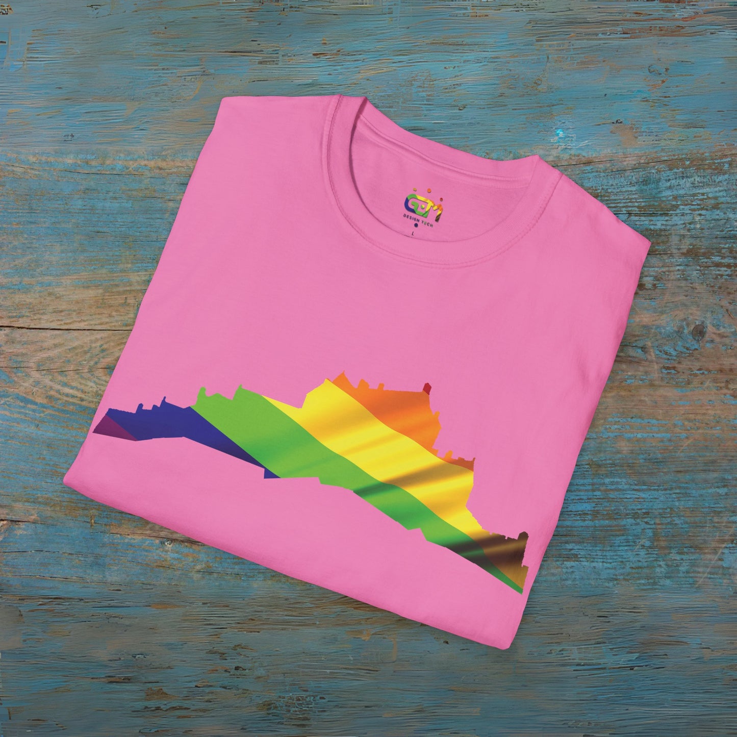 Edinburgh Castle Pride Flag Art Unisex T-Shirt