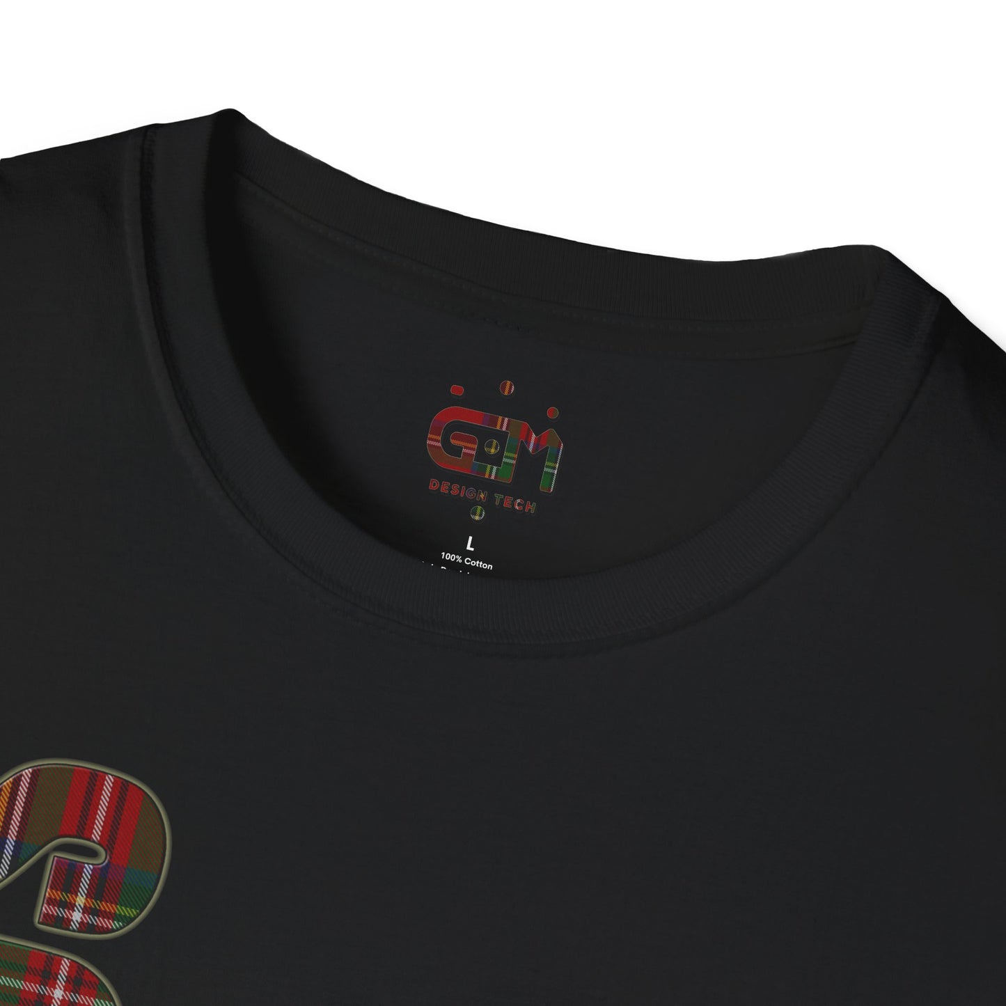 Scotland Lettering Tartan Softstyle Unisex T-Shirt, Stewart Royal Tartan Tee