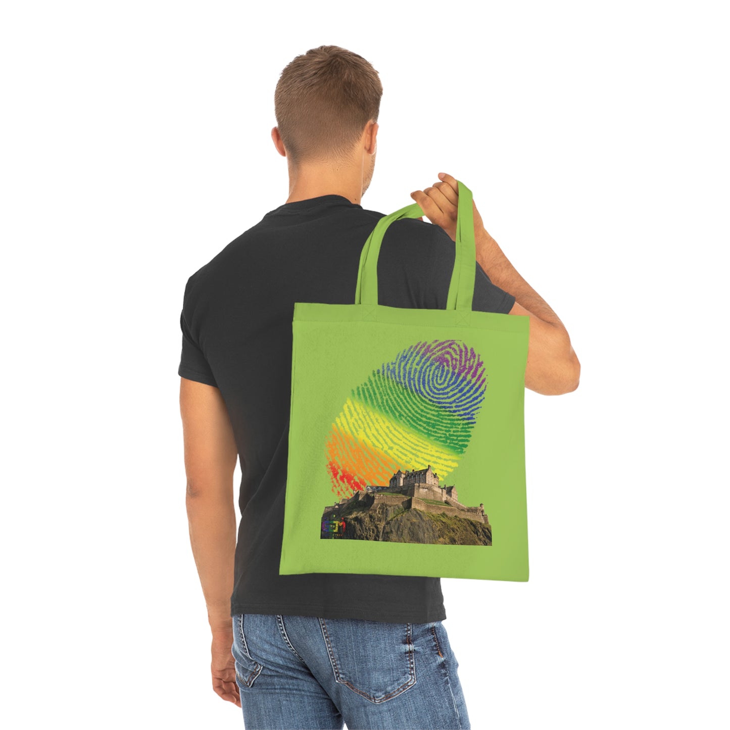 Edinburgh Castle Pride Fingerprint Sky Cotton Tote Bag