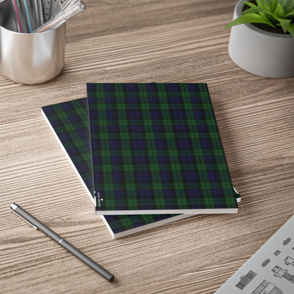 Scottish Tartan Softcover A5 Notebook - Black Watch