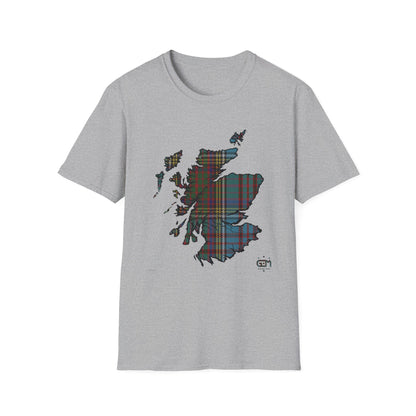 Tartan Ecosse Carte Softstyle T-Shirt Unisexe - Anderson Tartan Tee 