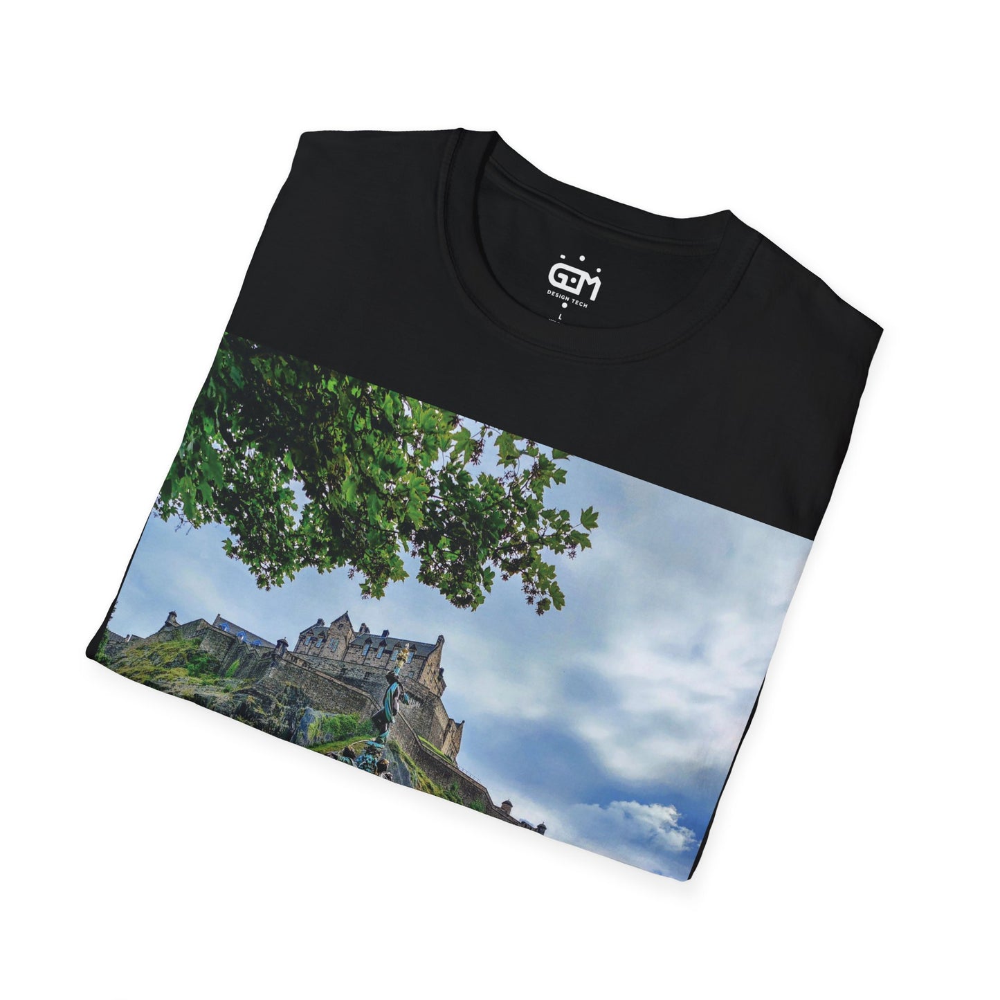 Ross Fountain & Edinburgh Castle Photo Softstyle T-Shirt, Unisex Tee, Various Colours