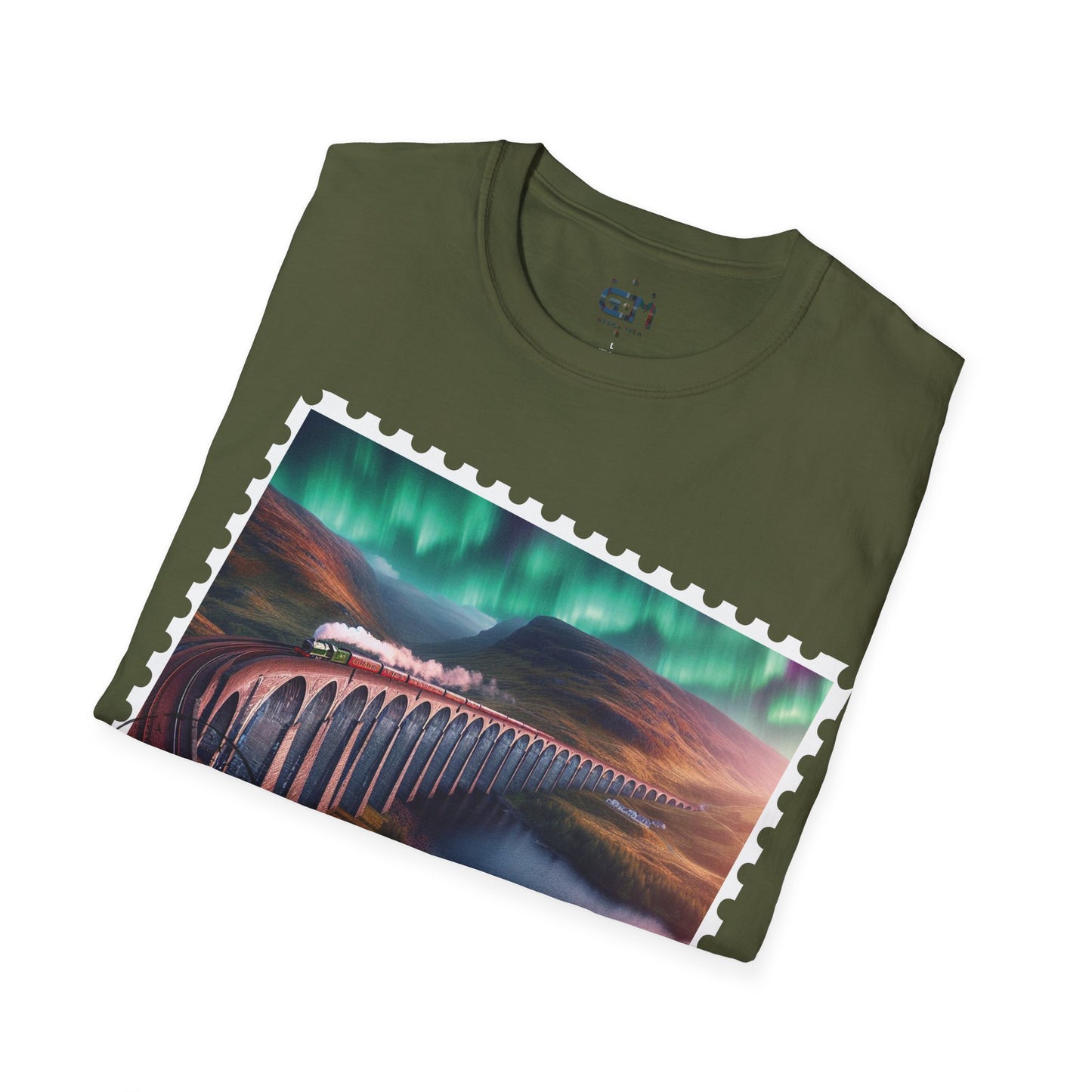 Postcard Glenfinnan Viaduct Art Softstyle T-Shirt, Unisex Tee, Scotland Shirt, Various Colours