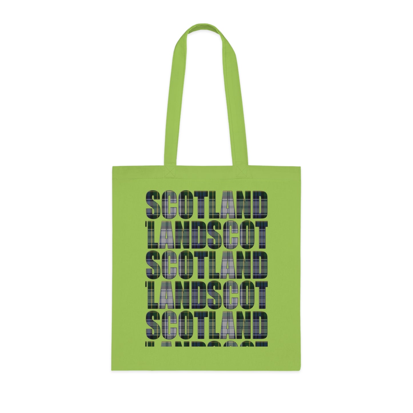 Reversible Scotland Tartan Map Cotton Tote Bag - Gordon Dress Tartan