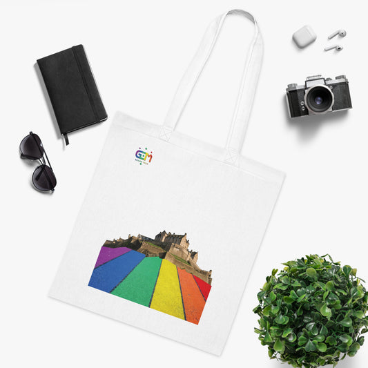 Pride Road Rock Edinburgh Castle Cotton Tote Bag