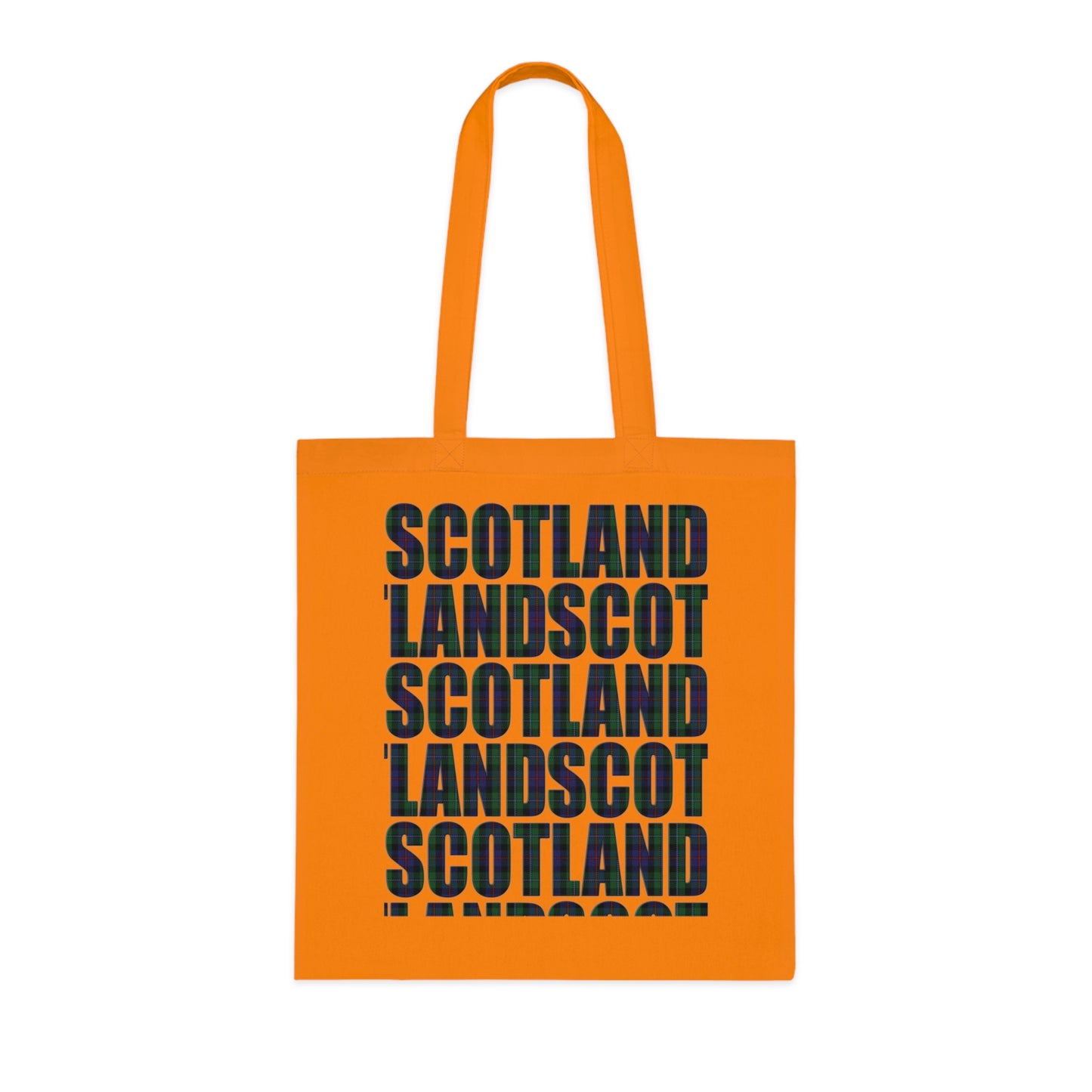 Reversible Scotland Tartan Map Cotton Tote Bag - Argyle Tartan