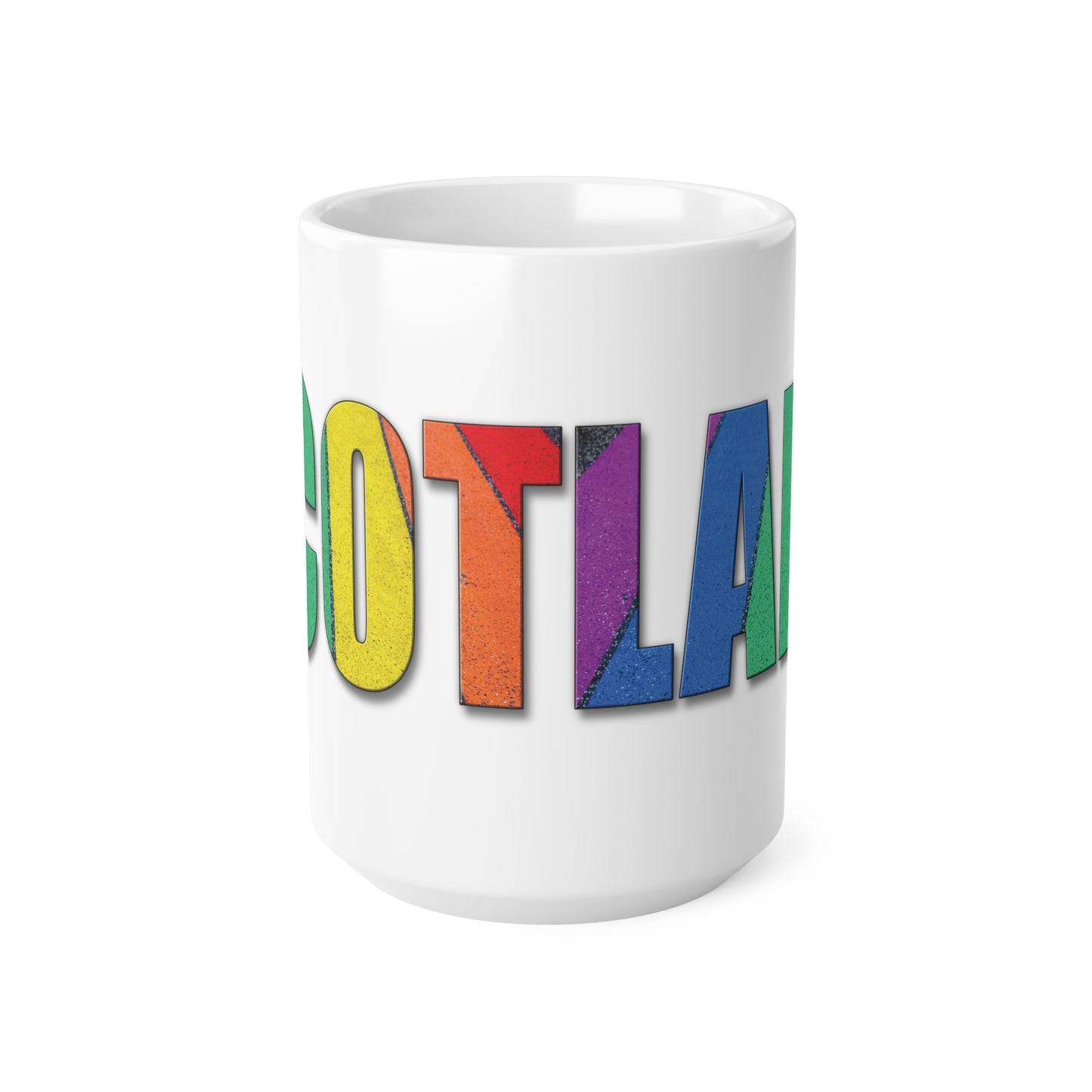 Scotland Lettering Pride Road Mug, White