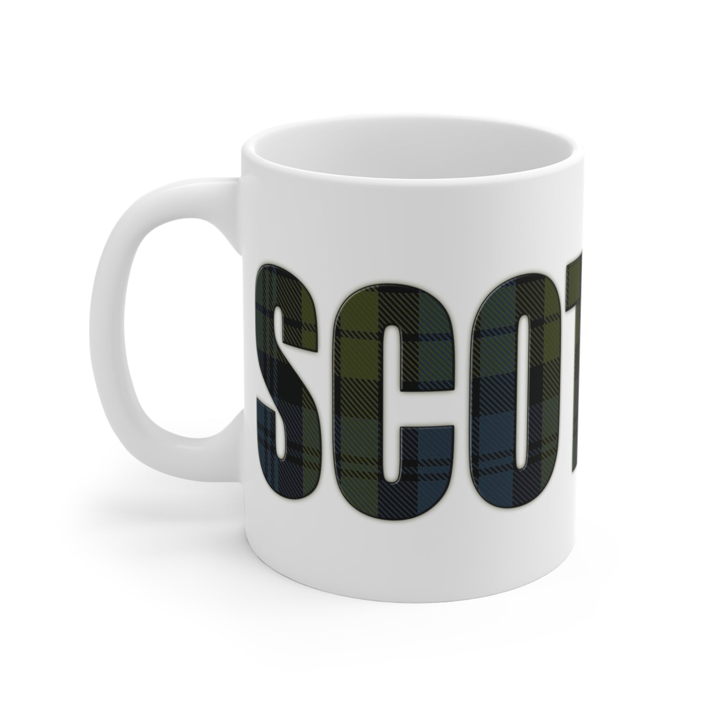 Scotland Lettering Tartan Mug 11oz, Campbell Tartan