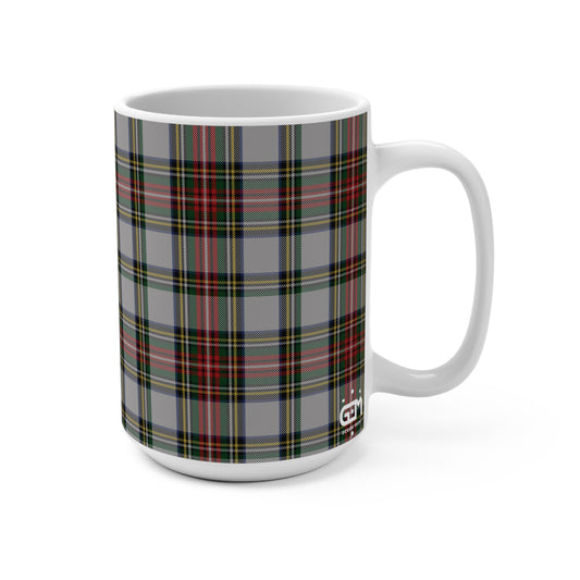 Scottish Tartan Mug 15oz, Stewart Dress Tartan