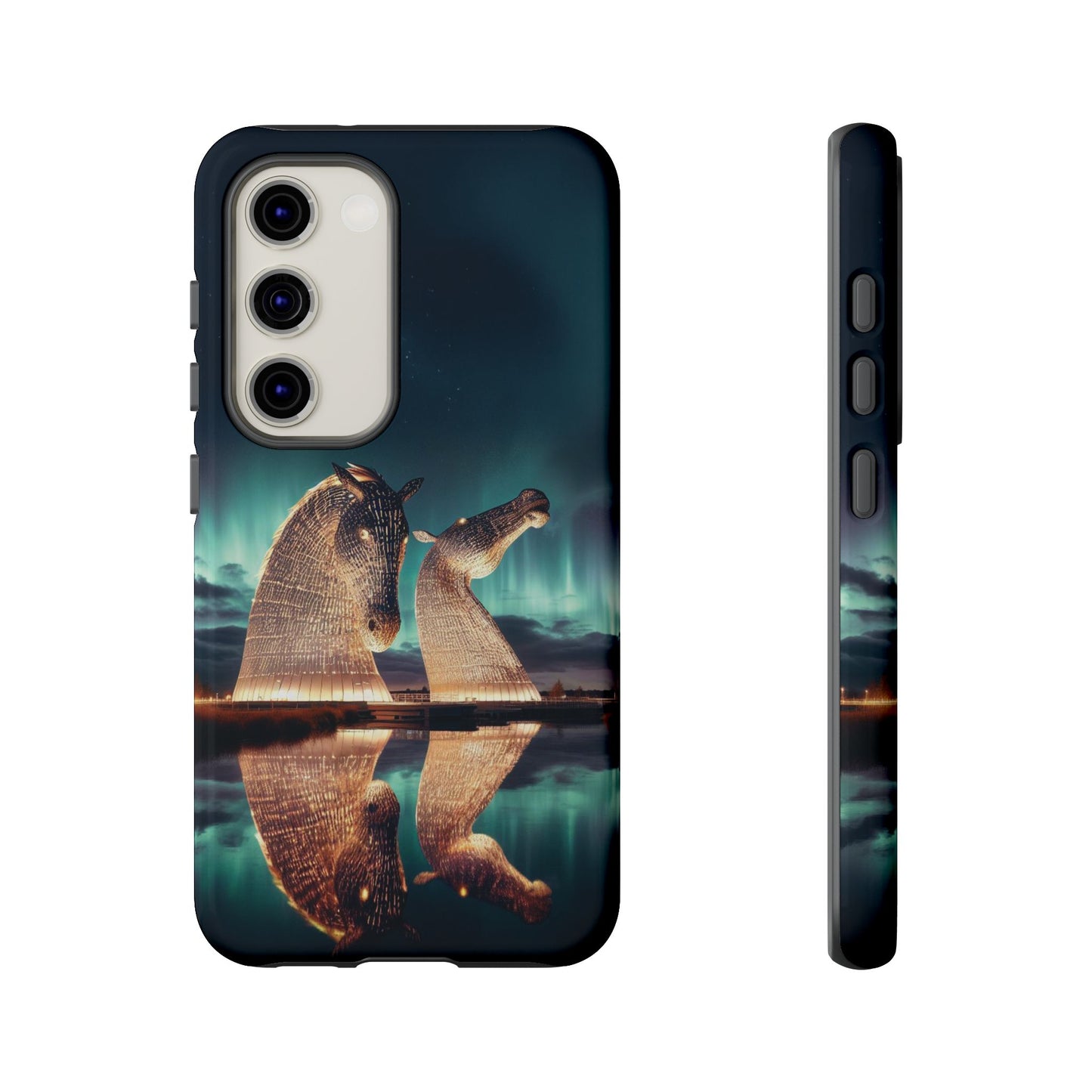 Kelpies Northern Lights Art Variant Phone Case, Scotland, Samsung