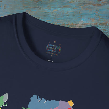 Scotland Clan Map Softstyle T-Shirt, Unisex Tee, Scotland Shirt, Various Colours