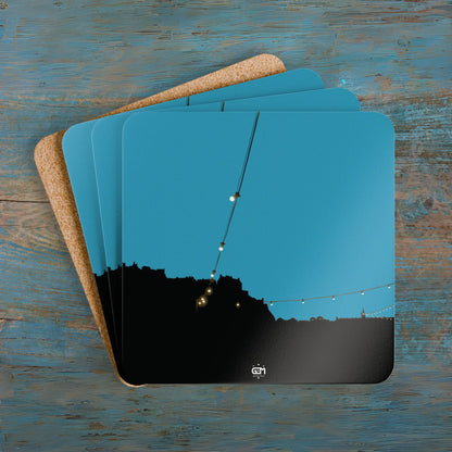 Scotland Art Cork Coaster Set - Silhouettes