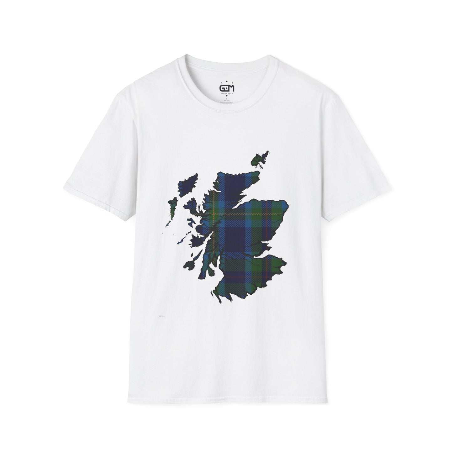 Scotland Tartan Map Softstyle Unisex T-Shirt - Miller Tartan Tee