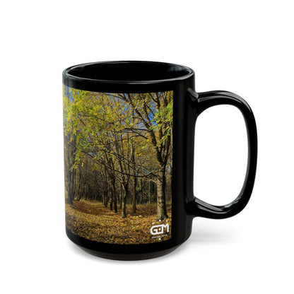 Autumn in Scotland Photo Mug, Coffee Cup, Tea Cup, Scottish Art, Scottish Parks, Scottish Nature, Strathclyde Country Park, Black