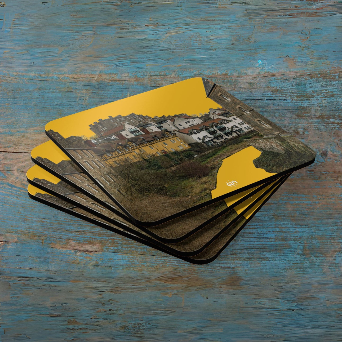 Scotland Up Close Cork Coaster Set - Photo Silhouettes