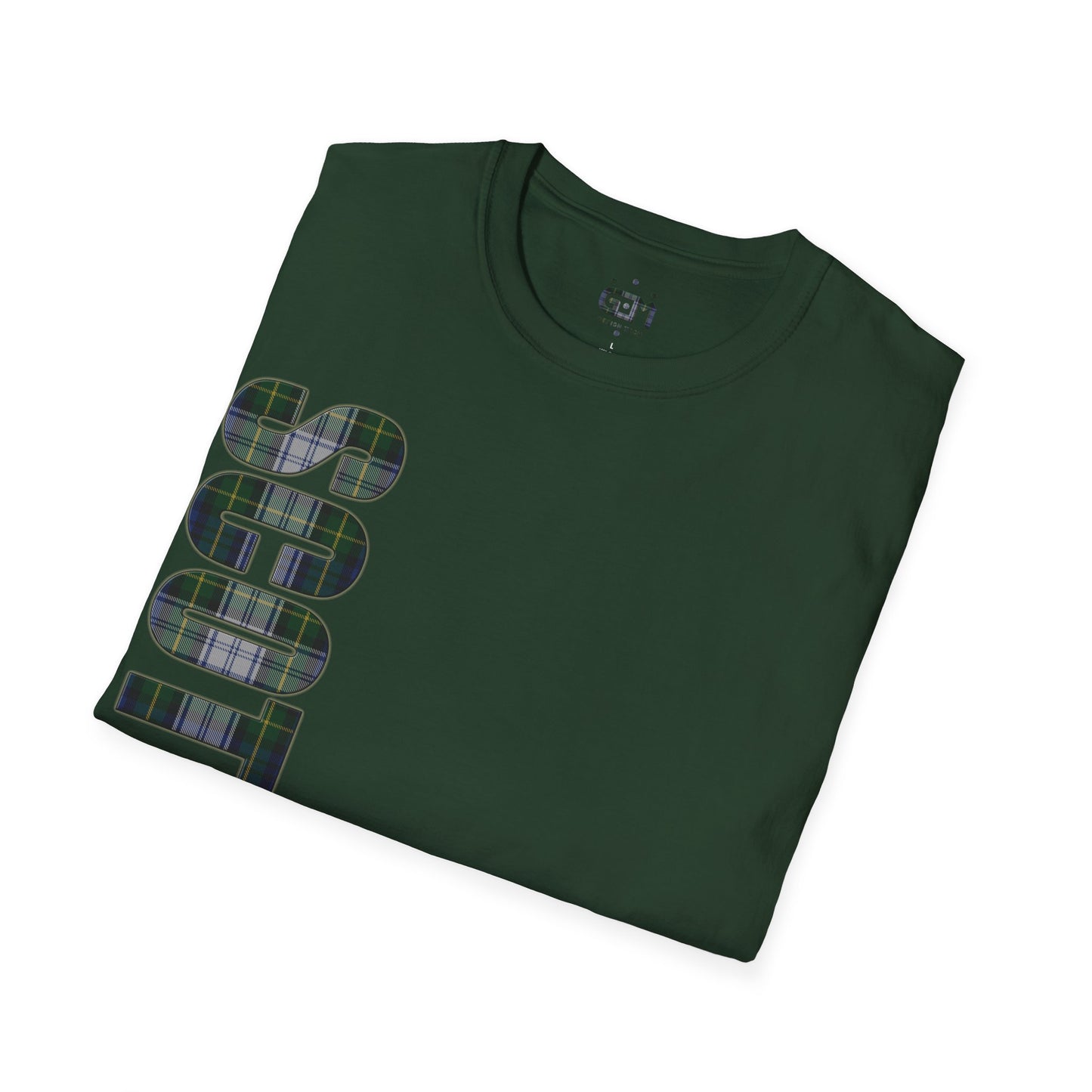 Scotland Lettering Gordon Dress Tartan Softstyle T-Shirt, Unisex Tee, Various Colours