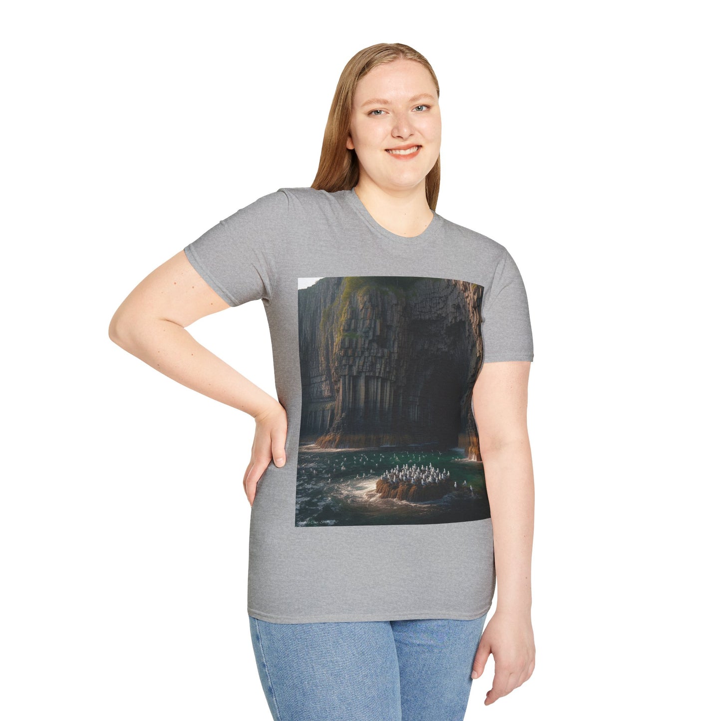 Fingal's Cave - Staffa Softstyle T-Shirt, Unisex Tee, Scottish Landmarks, Various Colours