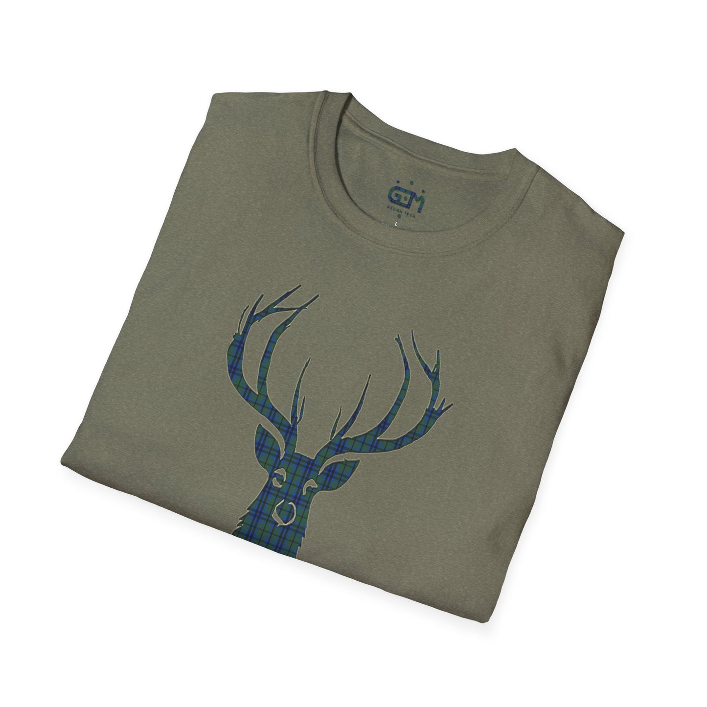 Tartan Stag Softstyle T-Shirt - Keith Tartan, Unisex Tee, Scottish Scenery, Various Colours