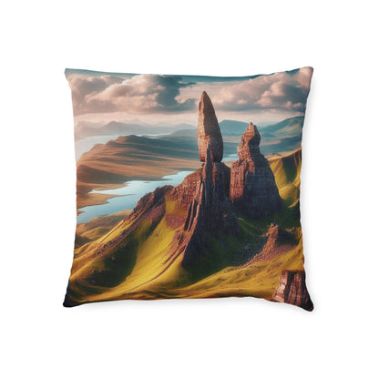 Reversible Square Cushion : Isle of Skye Old Man of Storr, Various Sizes