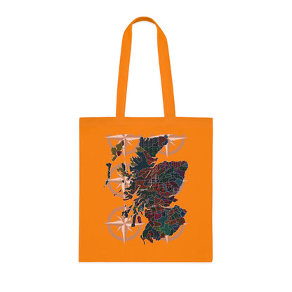 Scotland Tartan Clan Map Cotton Tote Bag