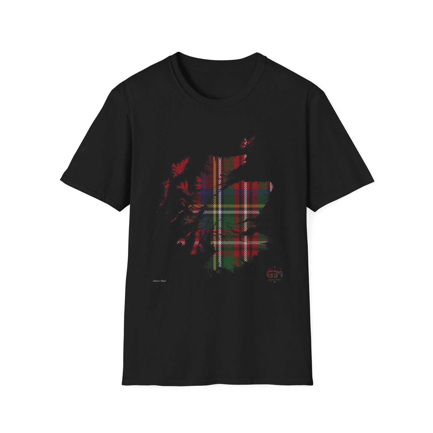 Tartan Ecosse Carte Softstyle T-Shirt Unisexe - Stewart Royal Tartan Tee 