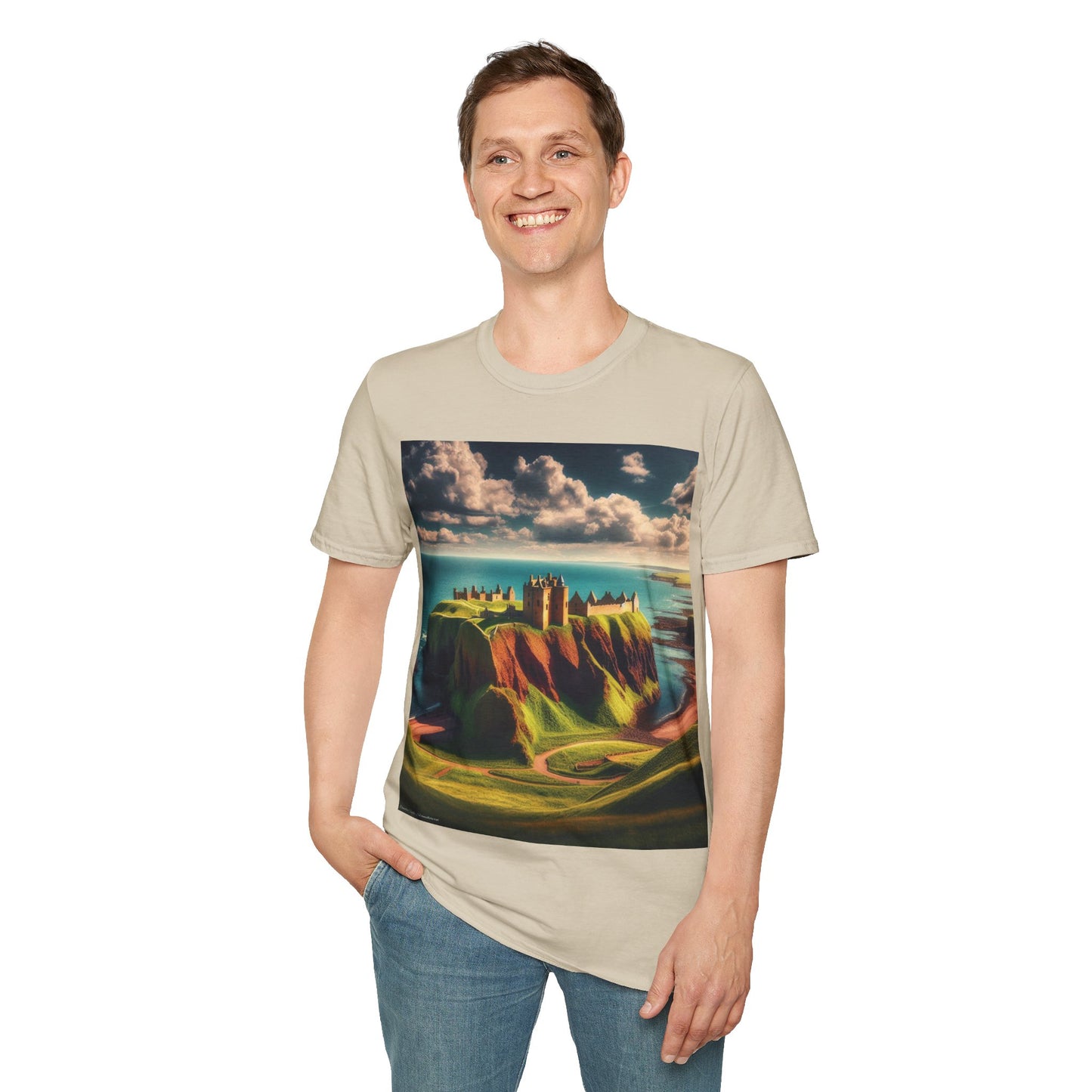 Dunnottar Castle - Stonehaven Softstyle T-Shirt, Unisex Tee, Scottish Landmarks, Various Colours