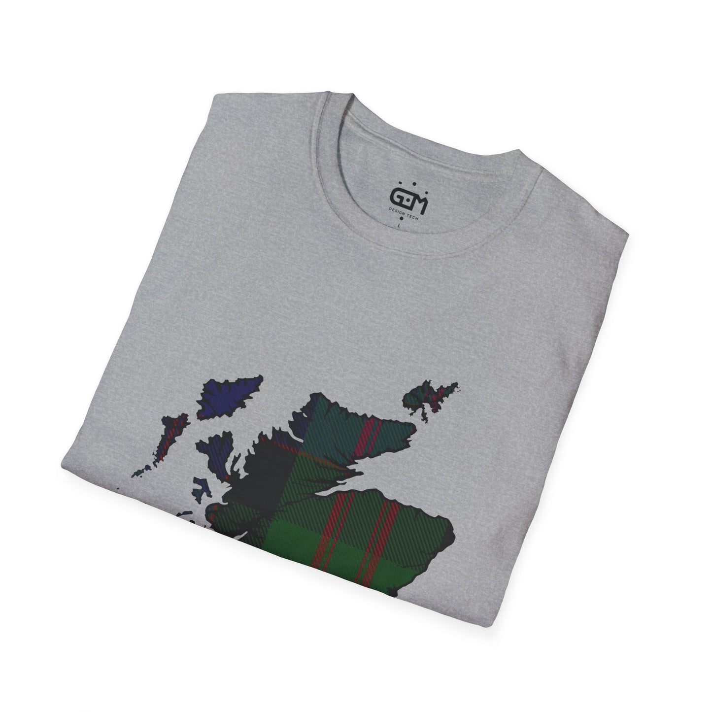 Scotland Tartan Map Softstyle Unisex T-Shirt - MacDonald Tartan Tee