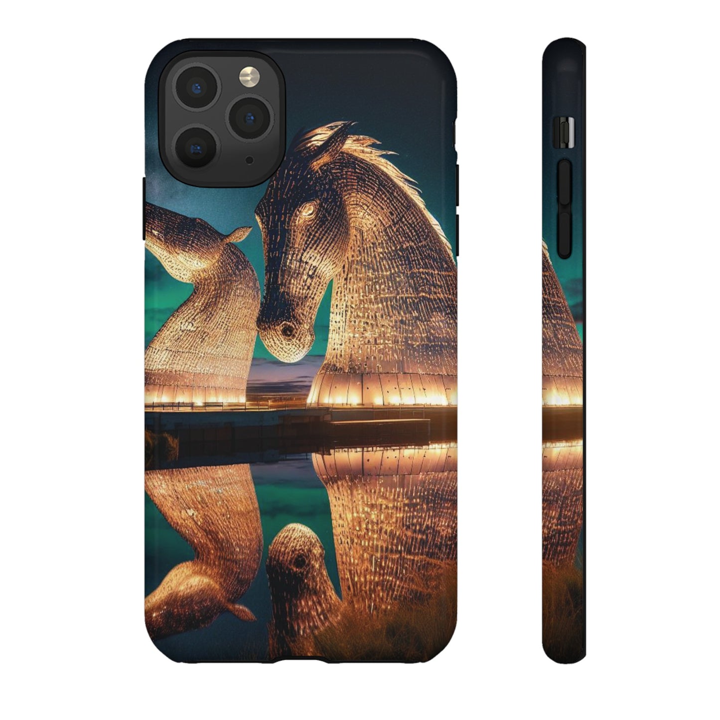 Kelpies Northern Lights Art Phone Case, Scotland, Various