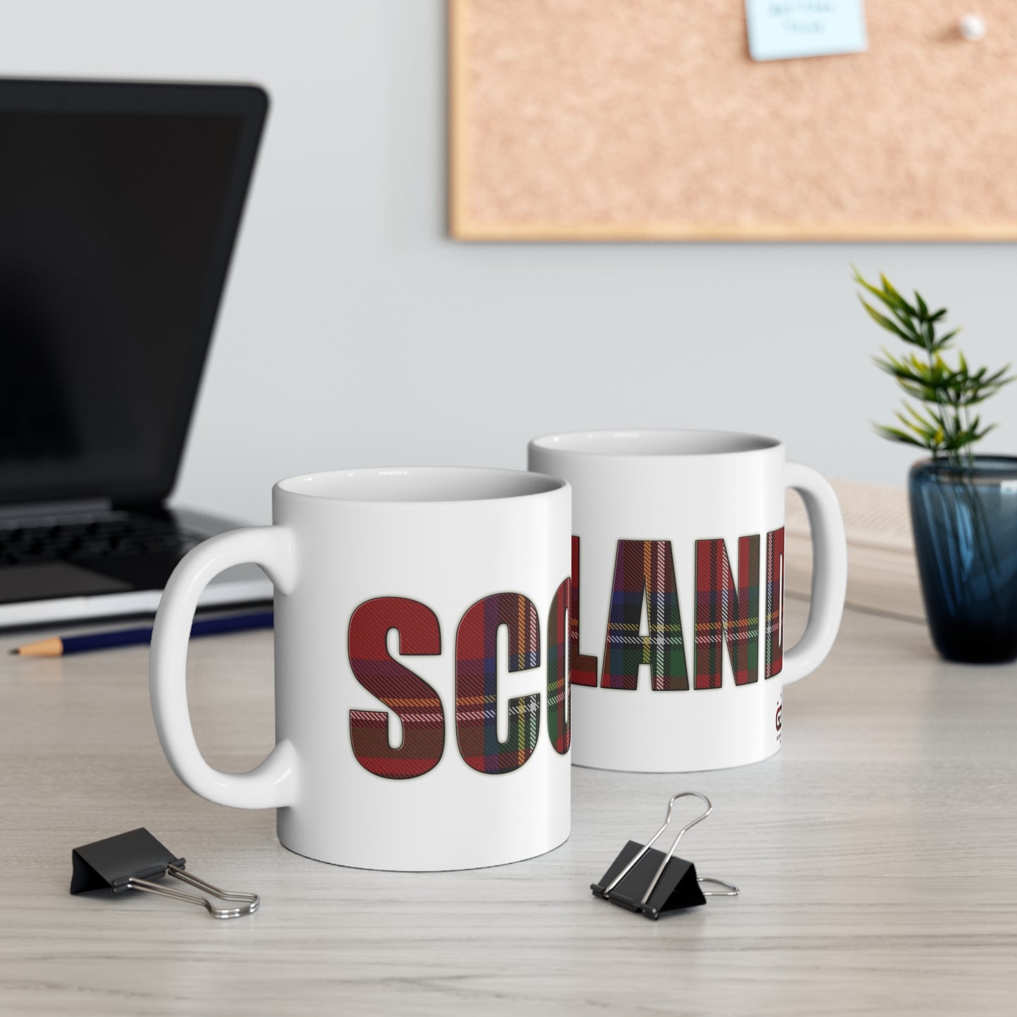 Scotland Tartan Mug - Stewart Royal, Coffee Cup, Tea Cup, Scotland, White