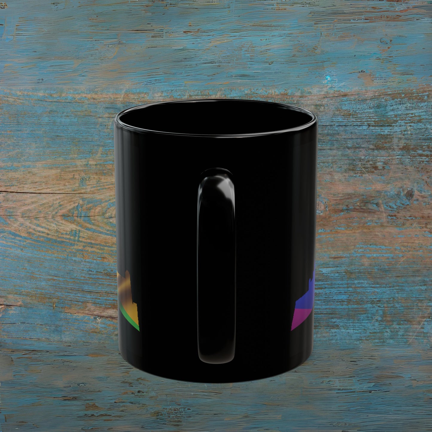 Edinburgh Castle Pride Flag Art Mug, Black