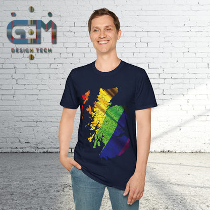 Scotland has PRiDE Flag Clan Regions Map Unisex T-Shirt, Various Colours