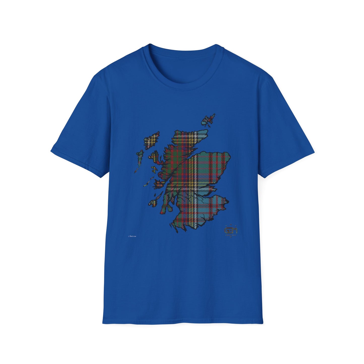 Tartan Ecosse Carte Softstyle T-Shirt Unisexe - Anderson Tartan Tee 