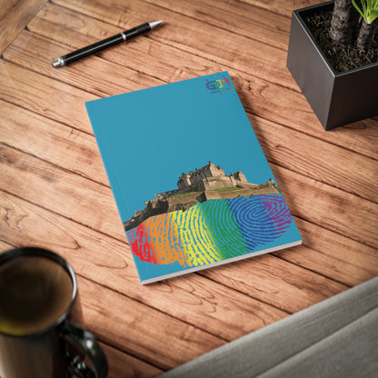 Edinburgh Castle Pride Fingerprint Rockface Softcover Notebook, A5