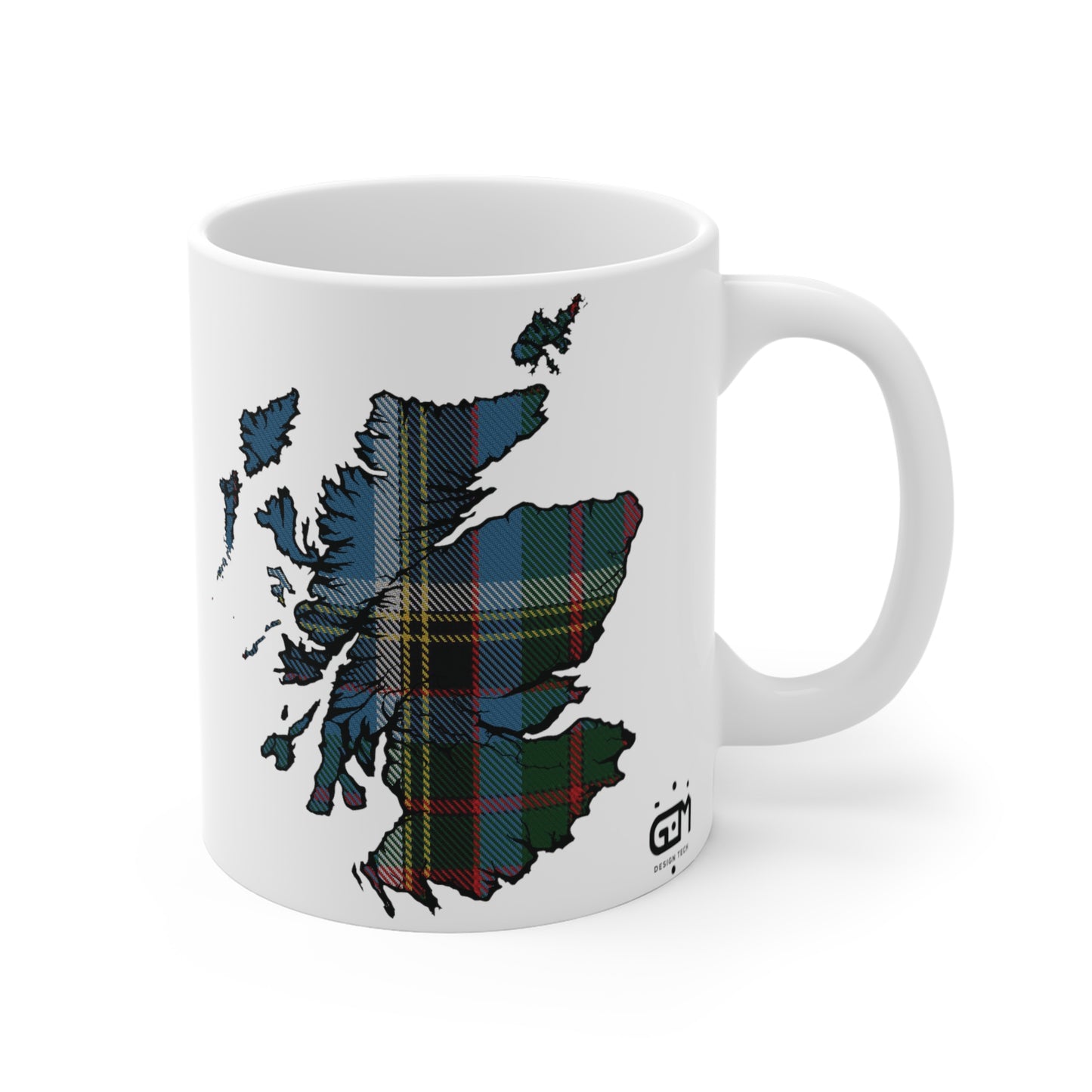 Scotland Map Mug 11oz, Anderson Old Tartan