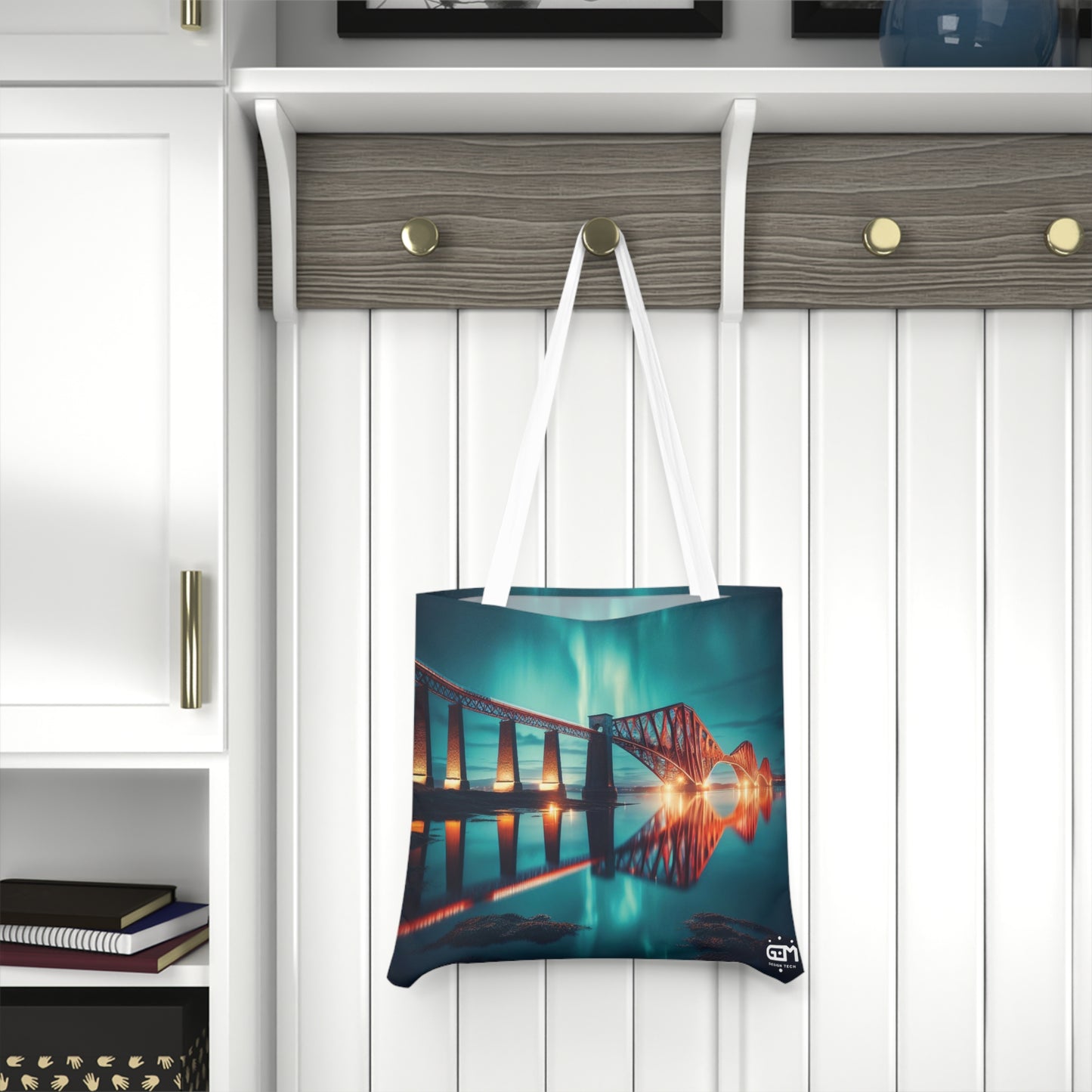 Forth Rail Bridge Art Shoulder Tote Bag