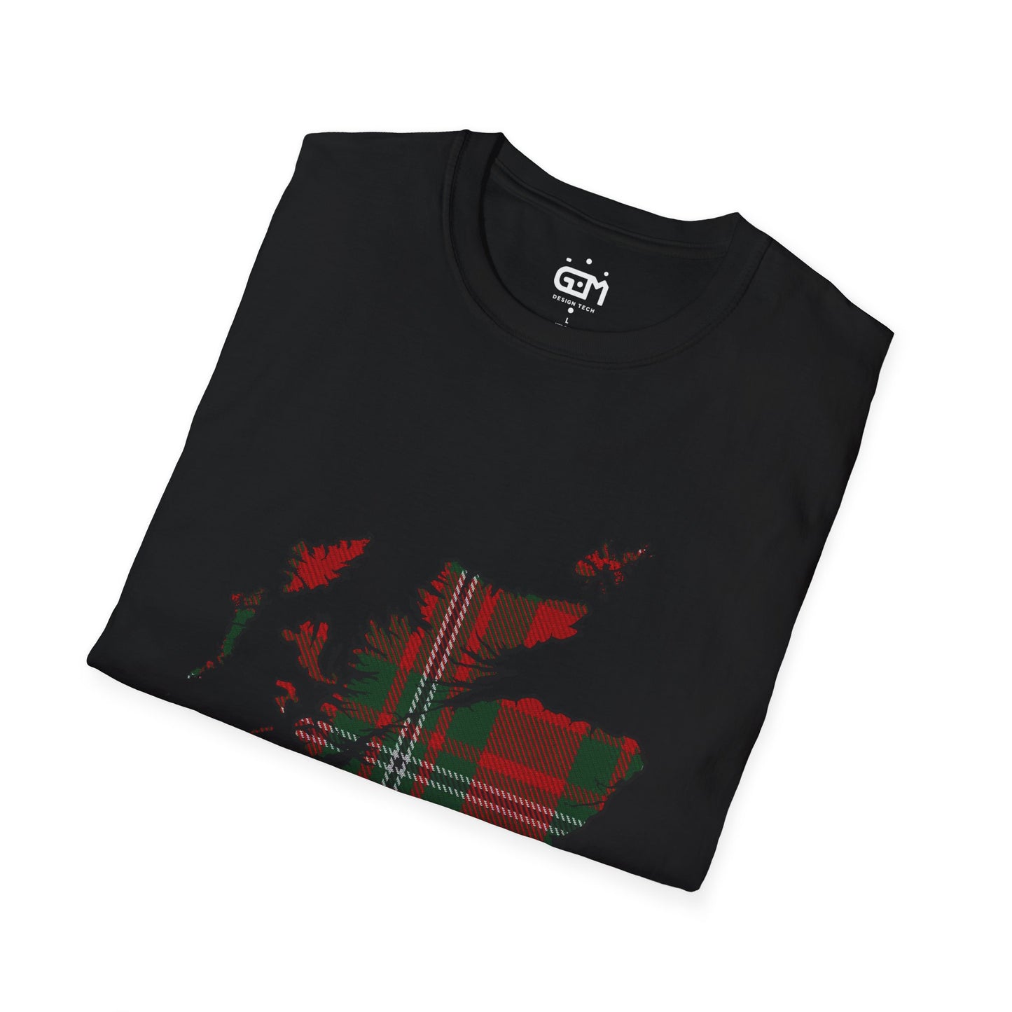 Scotland Tartan Map Softstyle Unisex T-Shirt - MacGregor Tartan Tee