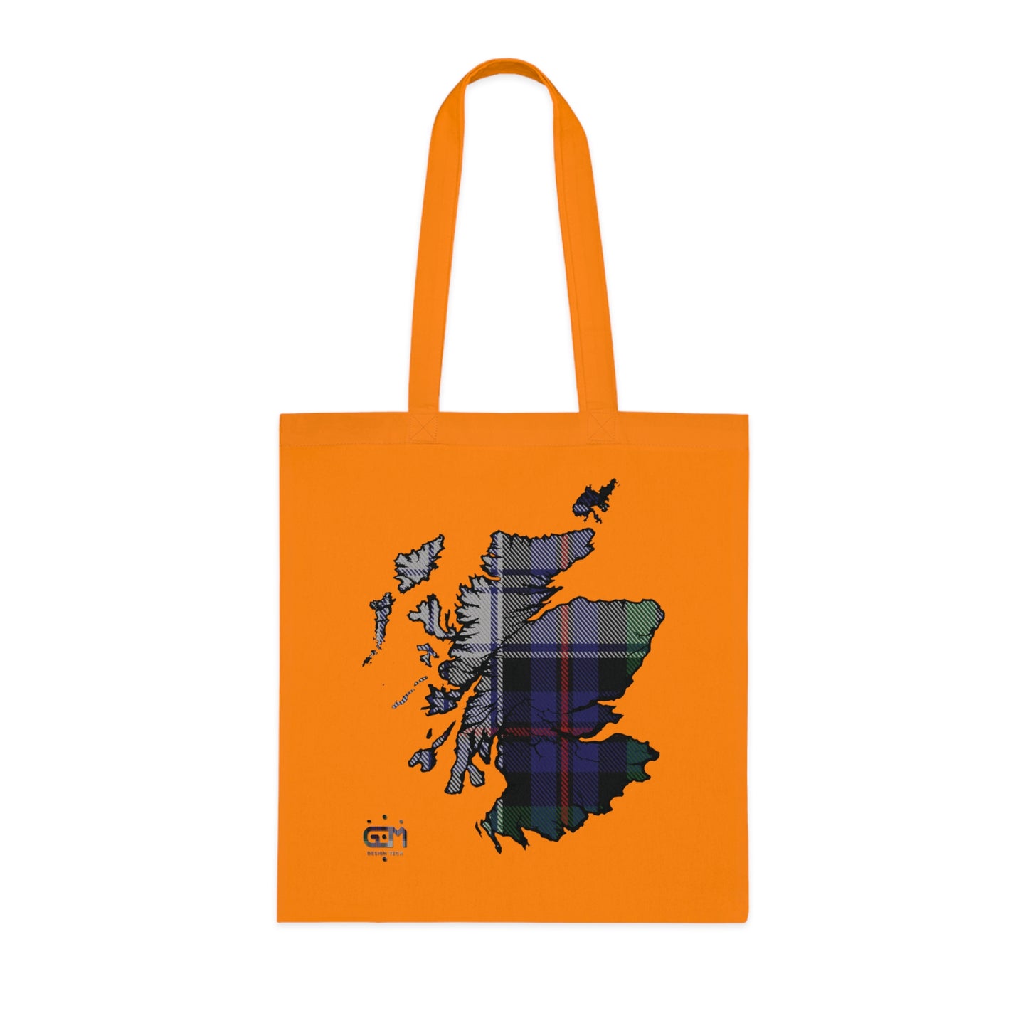 Reversible Scotland Tartan Map Cotton Tote Bag - Argyle Dress Tartan