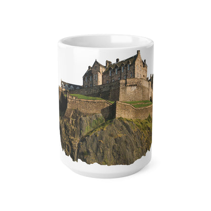 Edinburgh Castle on the Rock Photo Mug, White