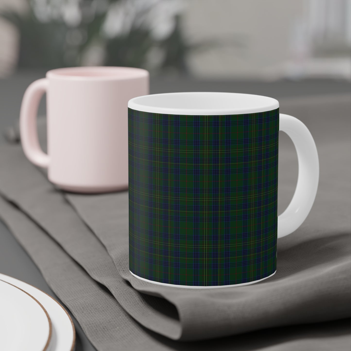 Tartan Mug - Kennedy Tartan, Scottish, Various Sizes