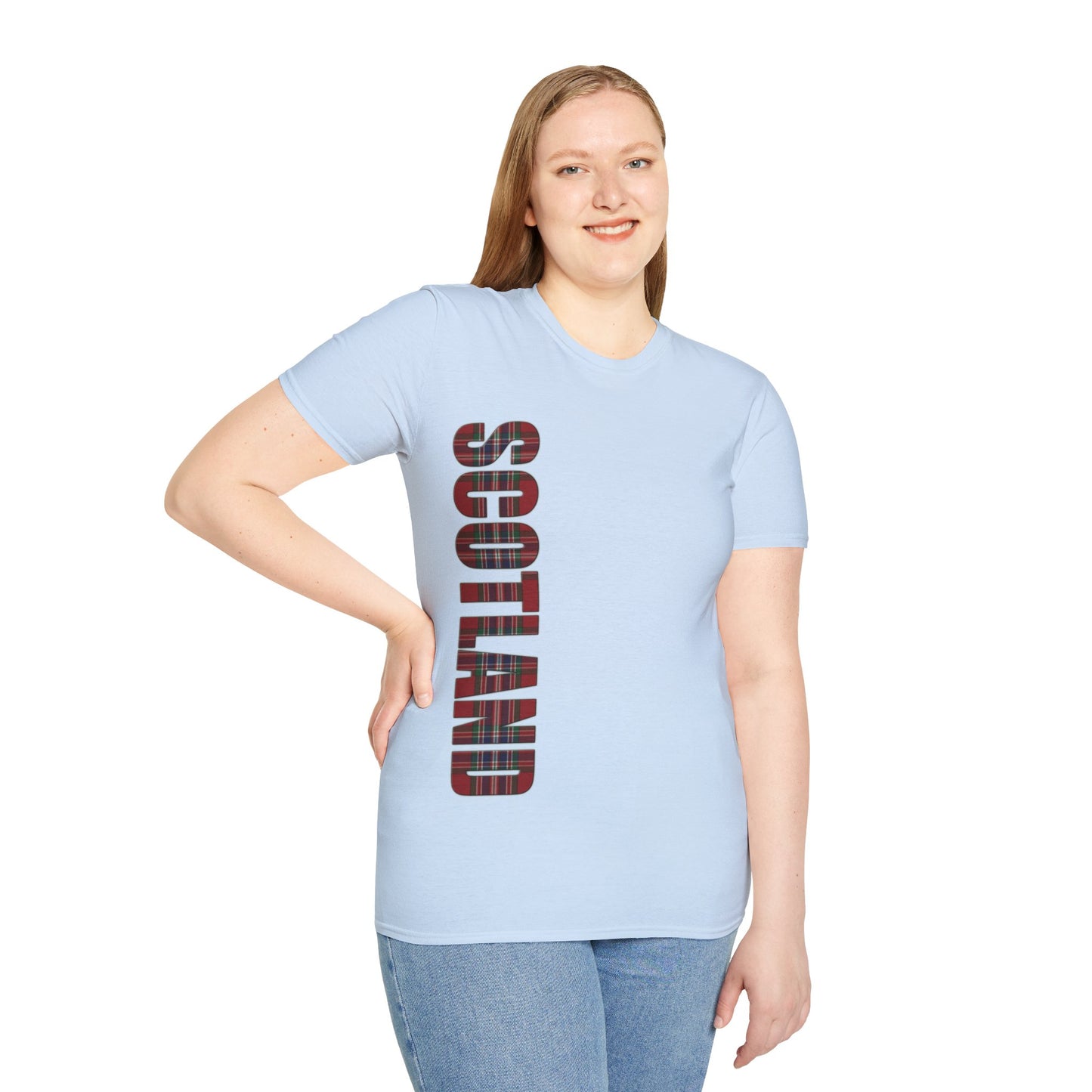 Scotland Lettering MacFarlane Tartan Softstyle T-Shirt, Unisex Tee, Various Colours