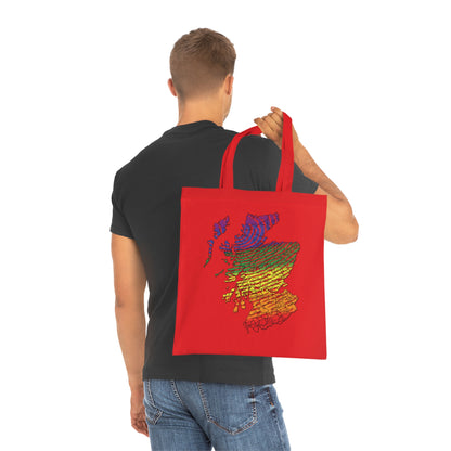 Scotland Pride Fingerprint Clan Map Cotton Tote Bag