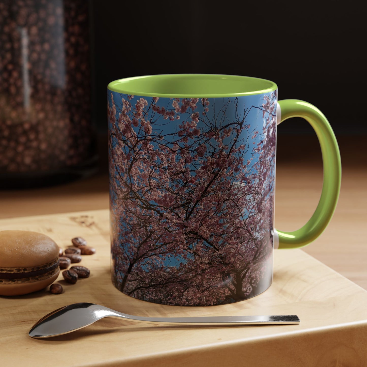 Tasses décoratives Écosse en gros plan - Scènes variées (vert clair)