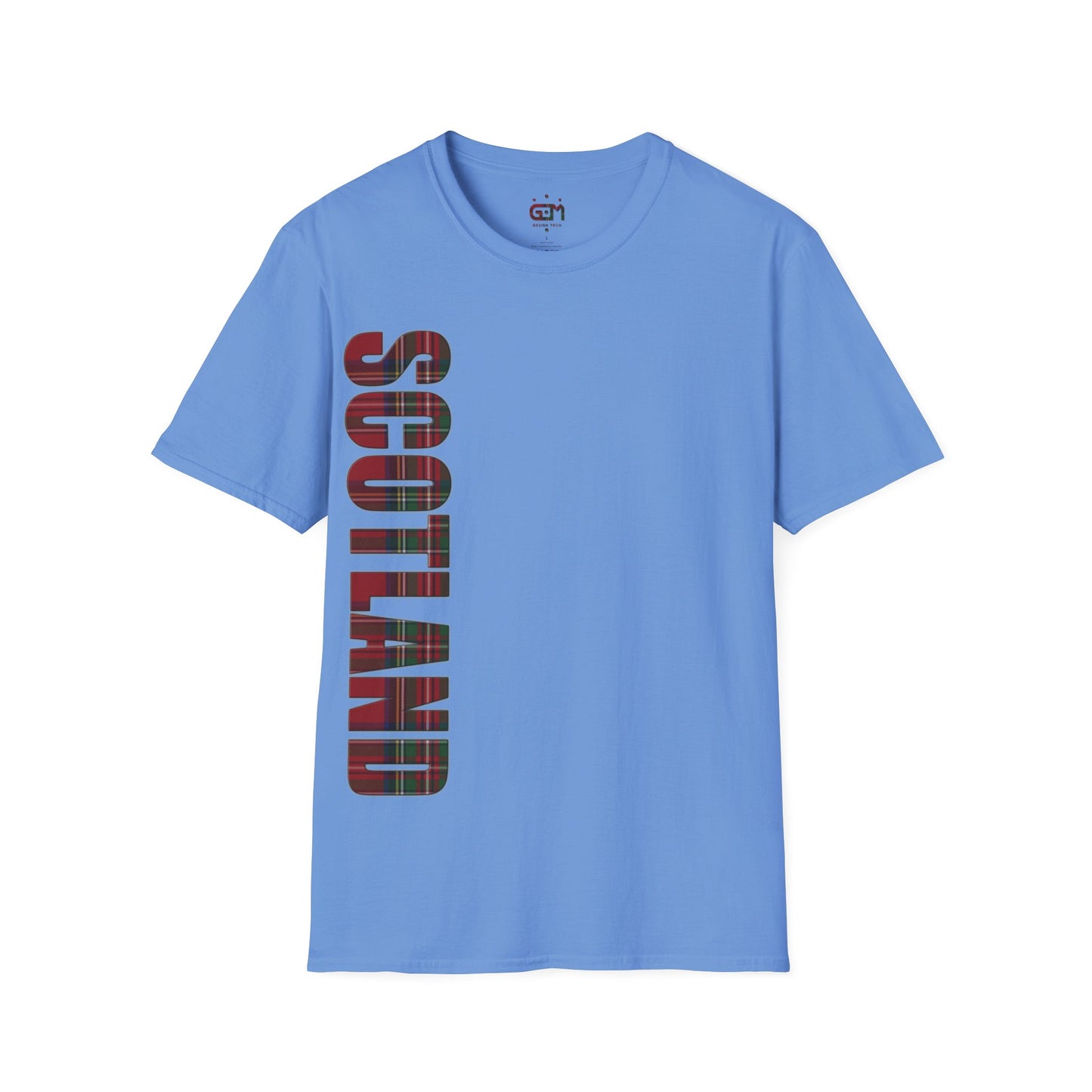 Scotland Lettering Stewart Royal Tartan Softstyle T-Shirt, Unisex Tee, Various Colours