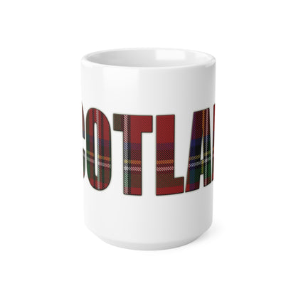 Scotland Tartan Mug - Stewart Royal, Coffee Cup, Tea Cup, Scotland, White